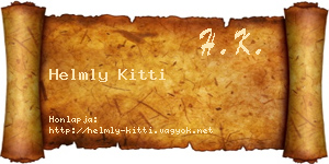 Helmly Kitti névjegykártya